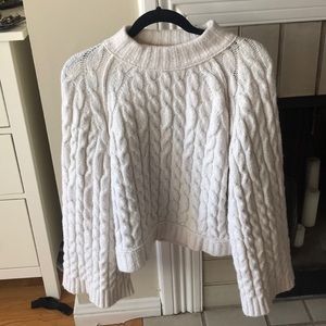 Free People Snow Bird Cable Knit Sweater
